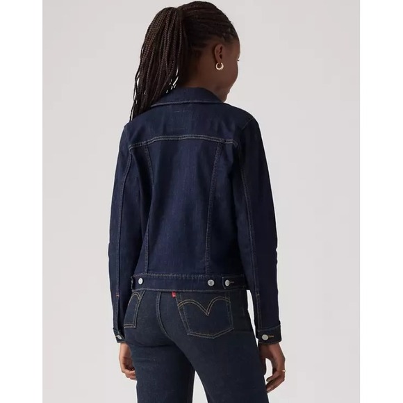 Levi's Dark Denim Jacket Size Medium - Picture 2 of 11